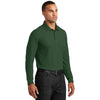 Port Authority Men's Deep Forest Green Long Sleeve Core Classic Pique Polo