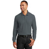 Port Authority Men's Graphite Long Sleeve Core Classic Pique Polo