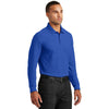 Port Authority Men's True Royal Long Sleeve Core Classic Pique Polo