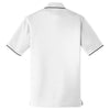 Port Authority Men's White/Deep Black Dry Zone UV Micro-Mesh Tipped Polo