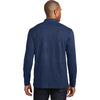 Port Authority Men's Estate Blue Long Sleeve Meridian Cotton Blend Polo
