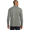 Port Authority Men's Monument Grey Long Sleeve Meridian Cotton Blend Polo