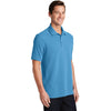Port & Company Men's Aquatic Blue Ring Spun Pique Polo