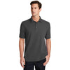 Port & Company Men's Charcoal Ring Spun Pique Polo