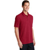 Port & Company Men's Red Ring Spun Pique Polo