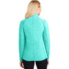 Port Authority Women's Aqua Green Heather Microfleece Full-Zip Jacket