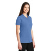 Port Authority Women's Blue Heather Ezcotton Polo
