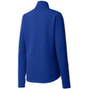 Sport-Tek Women's True Royal/Black Sport-Wick Textured Colorblock Quarter Zip Pullover