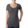 N3530 Next Level Women's Dark Grey Scoop Neck Tee