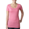 N3530 Next Level Women's Hot Pink Scoop Neck Tee