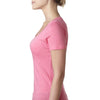 Next Level Women's Hot Pink Scoop Neck Tee