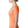 Next Level Women's Neon Heather Orang Scoop Neck Tee