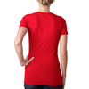 Next Level Women's Red Scoop Neck Tee
