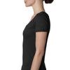 Next Level Women's Black Deep V-Neck Tee