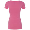 Next Level Women's Hot Pink Deep V-Neck Tee