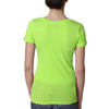 Next Level Women's Neon Green Deep V-Neck Tee