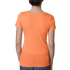 Next Level Women's Neon Heather Orange Deep V-Neck Tee