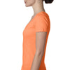 Next Level Women's Neon Heather Orange Deep V-Neck Tee