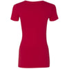 Next Level Women's Red Deep V-Neck Tee