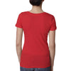 Next Level Women's Red Deep V-Neck Tee