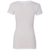 Next Level Women's White Deep V-Neck Tee