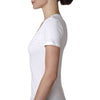 Next Level Women's White Deep V-Neck Tee
