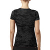 Next Level Women's Black Burnout Tee
