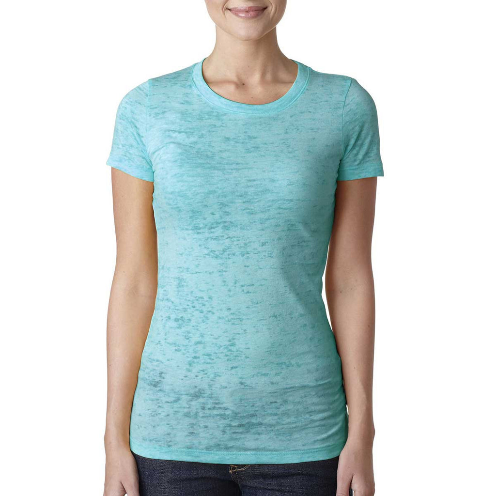 Next Level Women's Tahiti Blue Burnout Tee