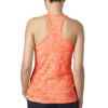 Next Level Women's Neon Orange Burnout Racerback Tank