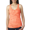 Next Level Women's Neon Orange Burnout Racerback Tank
