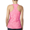 Next Level Women's Neon Pink Burnout Racerback Tank