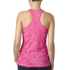 Next Level Women's Shocking Pink Burnout Racerback Tank