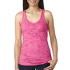 Next Level Women's Shocking Pink Burnout Racerback Tank