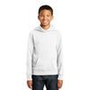 Port & Company Youth White Fan Favorite Fleece Pullover Hooded Sweatshirt