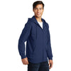 Port & Company Men's Team Navy Fan Favorite Fleece Full-Zip Hooded Sweatshirt