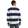Sport-Tek Men's True Navy/White Classic Long Sleeve Rugby Polo