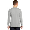 Sport-Tek Men's Silver Long Sleeve PosiCharge Competitor Cotton Touch Tee