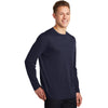 Sport-Tek Men's True Navy Long Sleeve PosiCharge Competitor Cotton Touch Tee