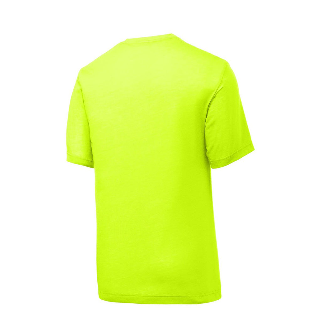 Sport-Tek Men's Neon Yellow PosiCharge Competitor Cotton Touch Tee