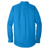 Port Authority Men's Coastal Blue Long Sleeve Carefree Poplin Shirt
