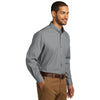 Port Authority Men's Gusty Grey Long Sleeve Carefree Poplin Shirt