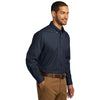 Port Authority Men's River Blue Navy Long Sleeve Carefree Poplin Shirt