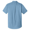 Port Authority Men's Carolina Blue Short Sleeve Carefree Poplin Shirt