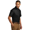 Port Authority Men's Deep Black Short Sleeve Carefree Poplin Shirt
