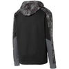 Sport-Tek Youth Black/Black Sport-Wick Mineral Freeze Fleece Colorblock Hooded Pullover