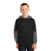 Sport-Tek Youth Deep Red/Black Sport-Wick Mineral Freeze Fleece Colorblock Hooded Pullover