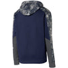 Sport-Tek Youth True Navy/Navy Sport-Wick Mineral Freeze Fleece Colorblock Hooded Pullover