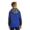 Sport-Tek Youth True Royal/True Royal Sport-Wick Mineral Freeze Fleece Colorblock Hooded Pullover
