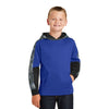 Sport-Tek Youth True Royal/True Royal Sport-Wick Mineral Freeze Fleece Colorblock Hooded Pullover