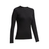 Icebreaker Women's Black Oasis Long Sleeve Crewe